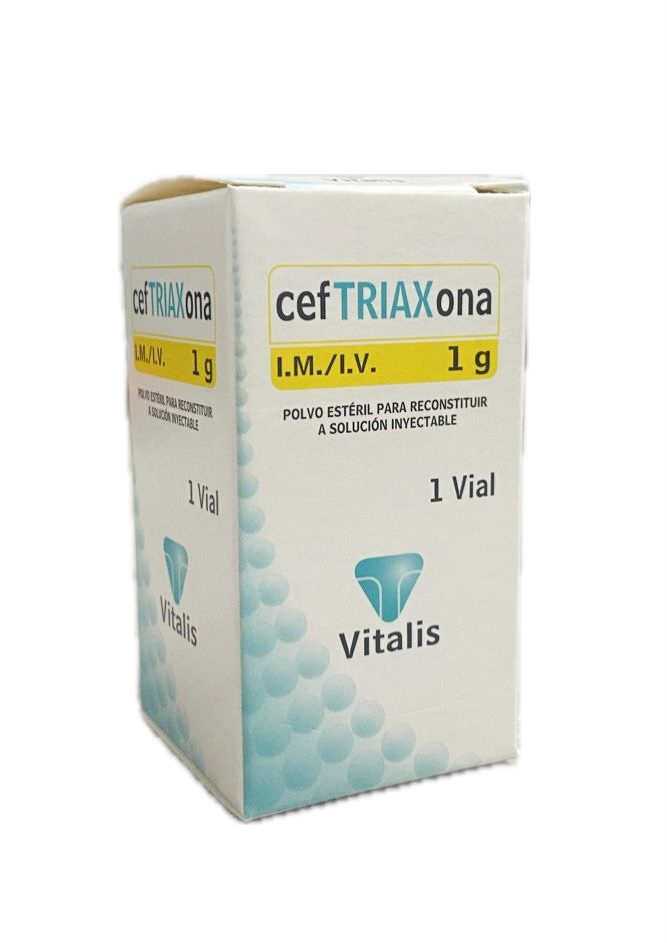 CEFTRIAXONA 1 G CAJA X 1 AMPOLLA VITALIS 