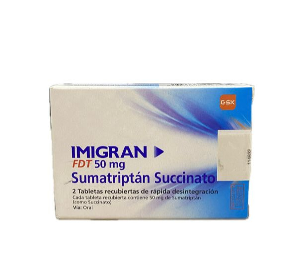 IMIGRAN FDT 50 MG CAJA X 2 TABLETAS