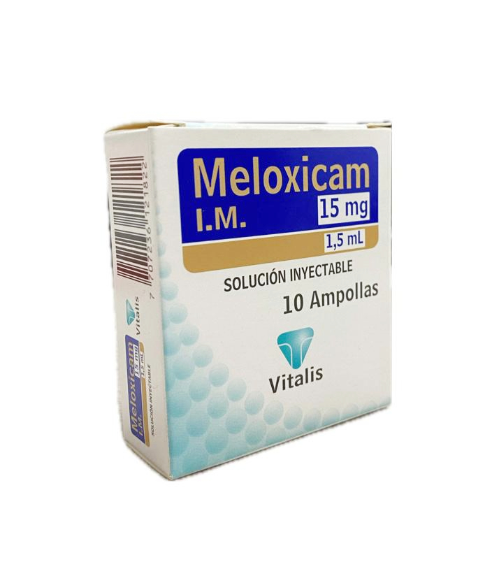 MELOXICAM 15MG/1,5ML CAJA X 10 AMPOLLAS VITALIS 