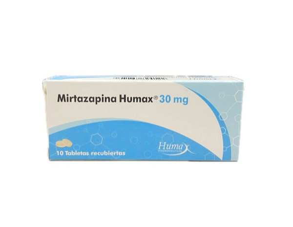 MIRTAZAPINA 30 MG CAJA X 10 TABLETAS HUMAX 