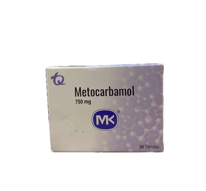 METOCARBAMOL 750 MG CAJA X 20 TABLETAS MK