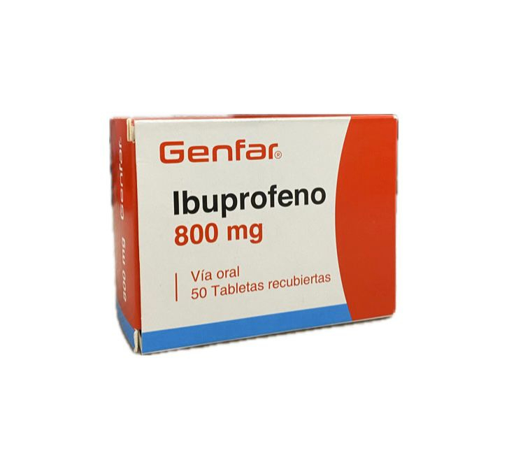 IBUPROFENO 800 MG CAJA X 50 TABLETAS GENFAR 