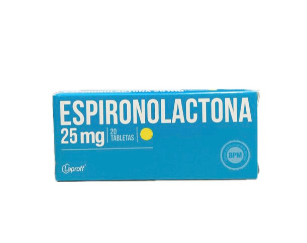 ESPIRONOLACTONA 25 MG CAJA X 20 TABLETAS LP