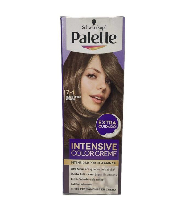 TINTURA PALETTE  7-1 RUBIO MEDIO CENIZO TUBO X 50 ML