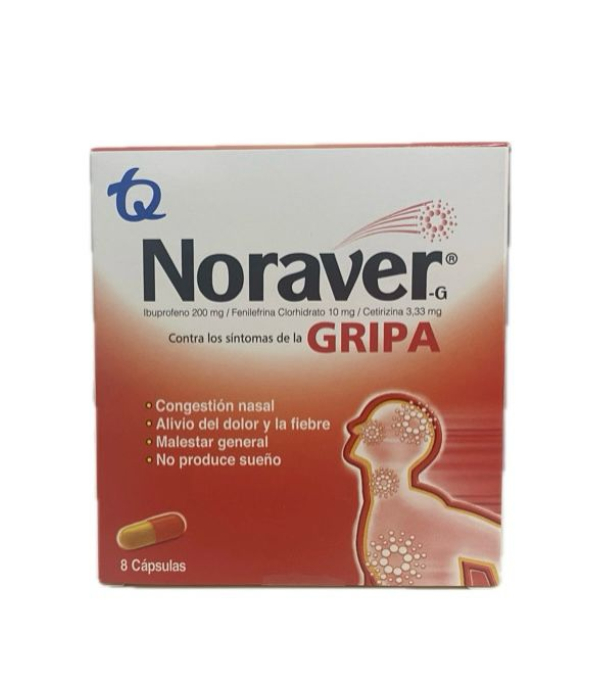 NORAVER G GRIPA CAJA X 8 CAPSULAS
