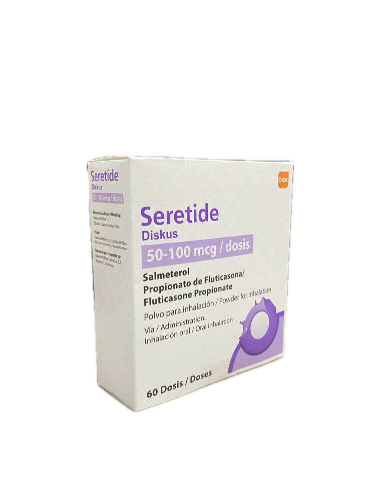 SERETIDE DISKUS 50-100 MCG POLVO PARA INHALACION X 60 DOSIS
