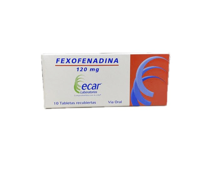 FEXOFENADINA 120 MG CAJA X 10 TABLETAS ECAR 