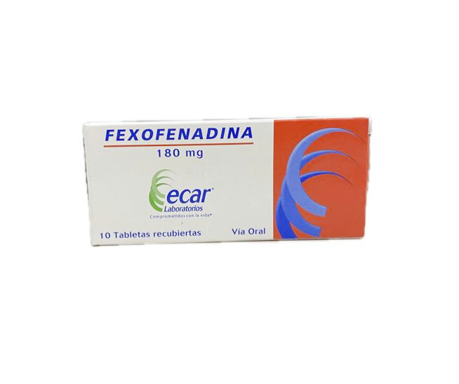 FEXOFENADINA 180 MG CAJA X 10 TABLETAS ECAR