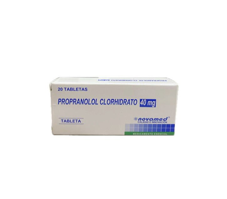 PROPRANOLOL 40 MG CAJA X 20 CAPSULAS NOVAMED