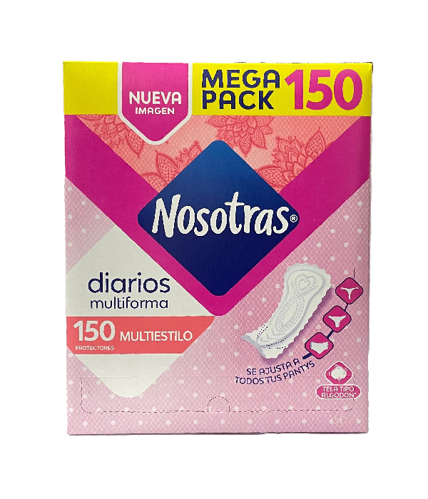 PROTECTORES NOSOTRAS DIARIOS MULTIESTILO CAJA  X 150 UNDS