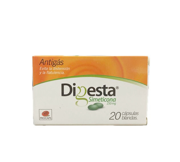 DIGESTA 250 MG CAJA X 20 CAPSULAS BLANDAS