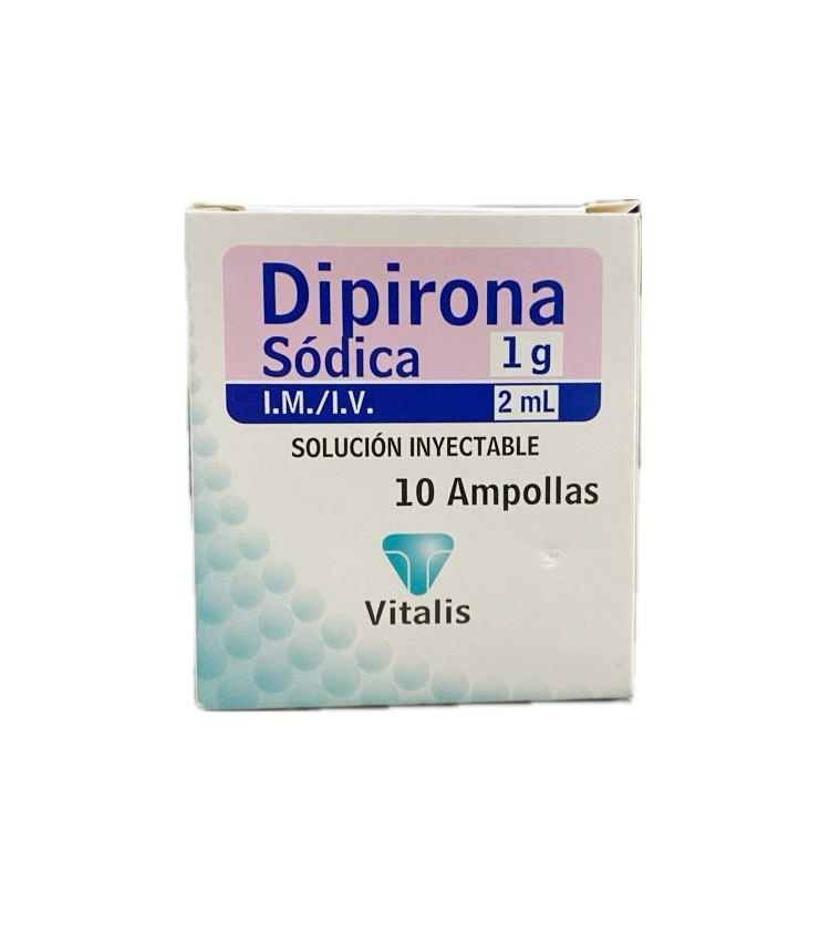 DIPIRONA 1G/2ML CAJA X 10 AMPOLLAS VITALIS 