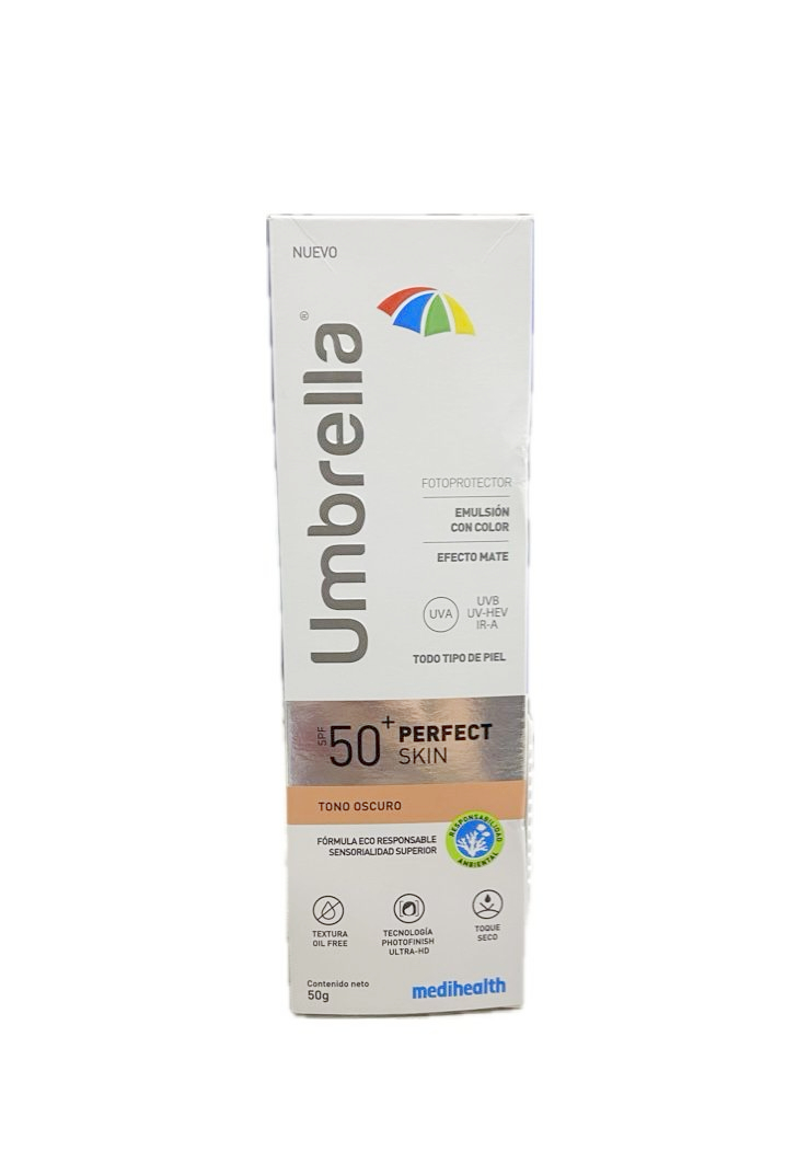 UMBRELLA SPF 50 + PERFECT SKIN TONO OSCURO TUBO X 50 GR