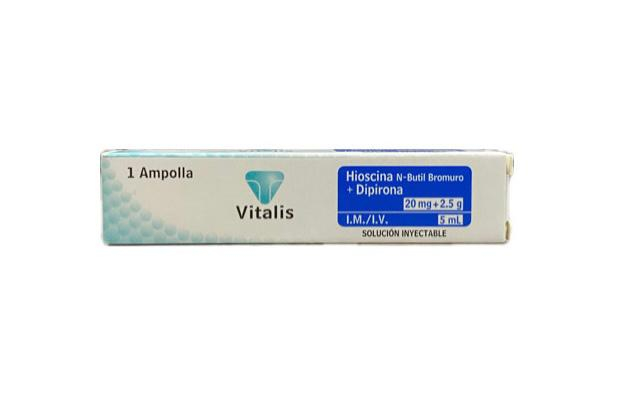 HIOSCINA+DIPIRONA 20MG/2.5G CAJA X 1 AMPOLLA VITALIS