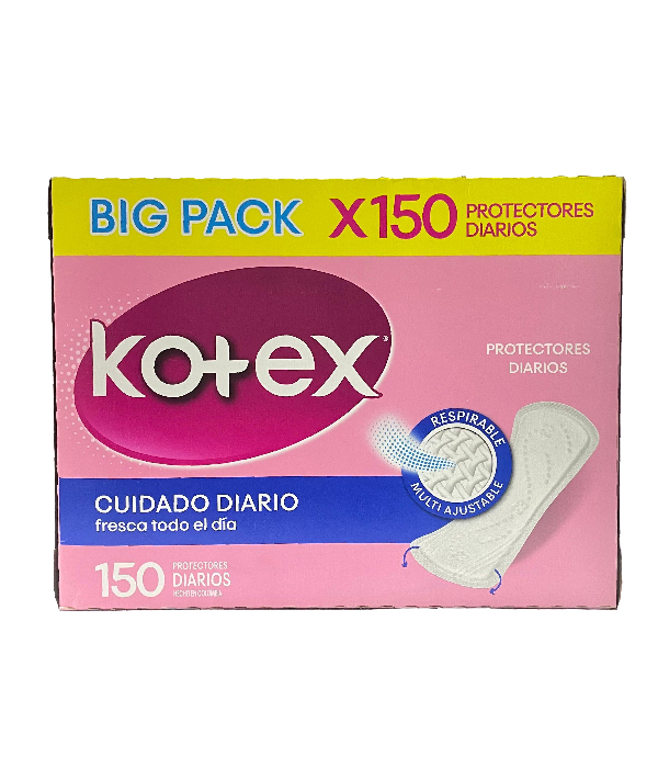 PROTECTORES KOTEX CUIDA DIARIO BIG PACK CAJA X 150 UNIDADES