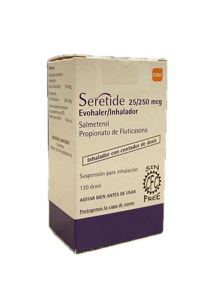 SERETIDE 25/250 MCG INHALADOR X 120 DOSIS