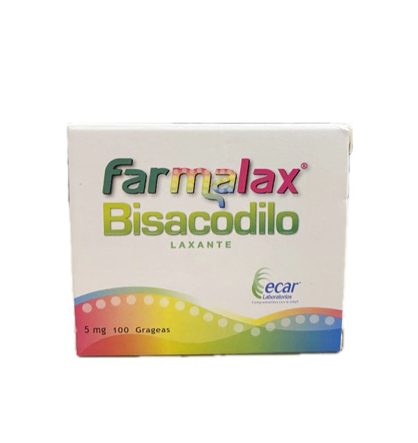 FARMALAX (BISACODILO) 5 MG CAJA X 100 GRAGEAS 