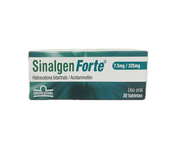 SINALGEN FORTE 7.5MG/325 MG CAJA X 30 TABLETAS 