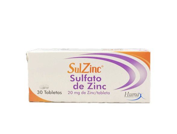 SULZINC 20 MG CAJA X 30 TABLETAS