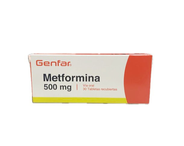 METFORMINA 500 MG CAJA X 30 TABLETAS GENFAR 