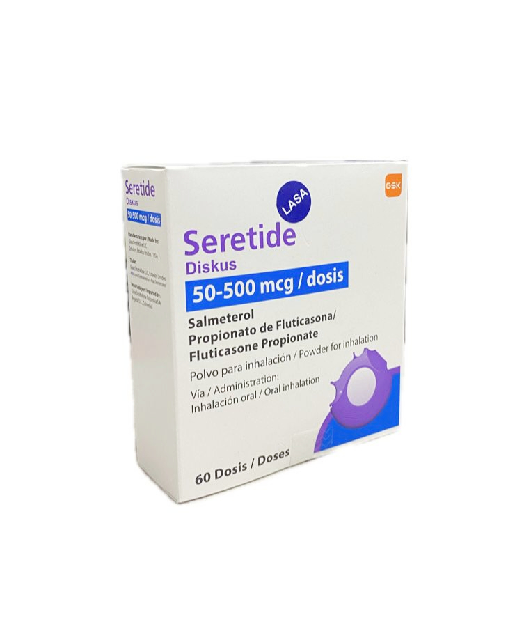 SERETIDE DISKUS 50-500 MCG POLVO PARA INHALACION X 60 DOSIS
