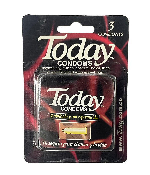 PRESERVATIVO TODAY ESPERMICIDA CAJA X 3 UNDS