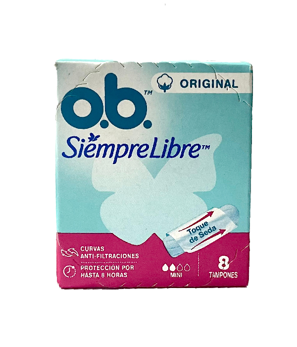 TAMPONES OB ORIGINAL SIEMPRE LIBRE MINI CAJA X 8 UNDS