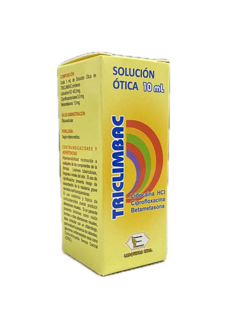 TRICLIMBAC SOLUCION OTICA FRASCO X 10 ML