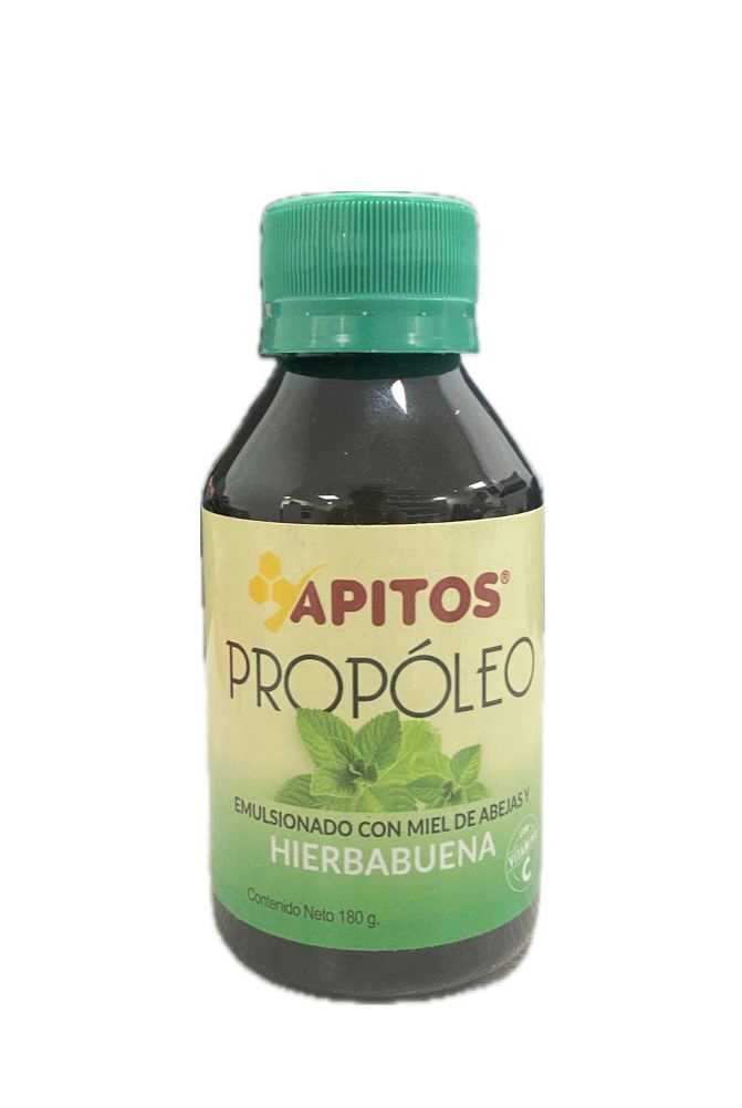 APITOS PROPOLEO CON MIEL DE ABEJAS Y HIERBABUENA FRASCO X 180 GR
