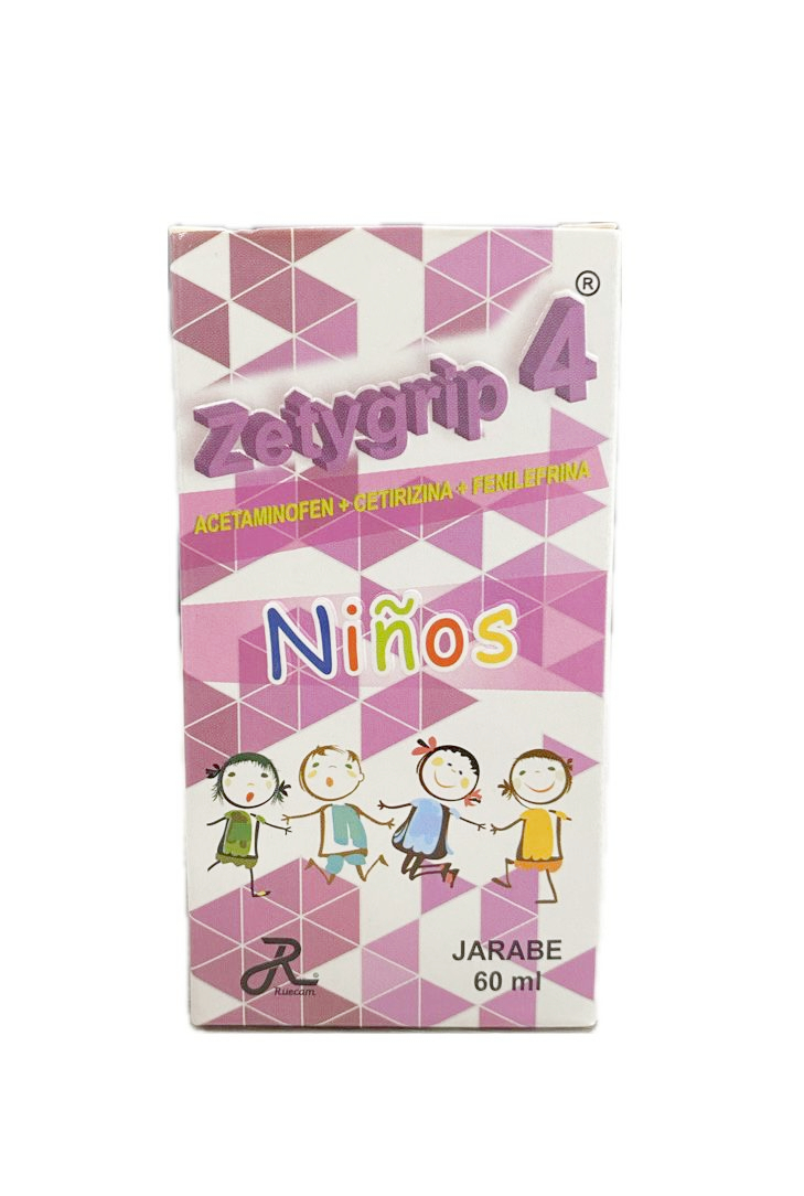 ZETYGRIP 4 NIÑOS JARABE FRASCO X 60 ML 