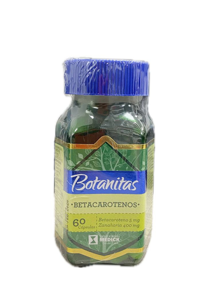 BETACAROTENOS 50 MG BOTANITAS FRASCO X 60 CAPSULAS 