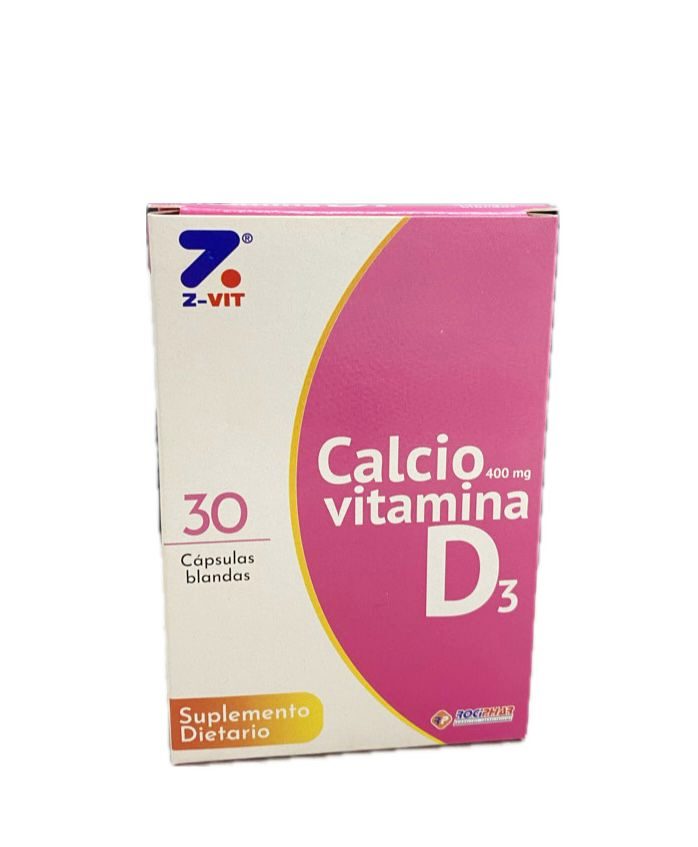 CALCIO 400 MG + VITAMINA D3 SUPLEMENTO DIETARIO CAJA X 30 CAPSULAS BLANDAS 