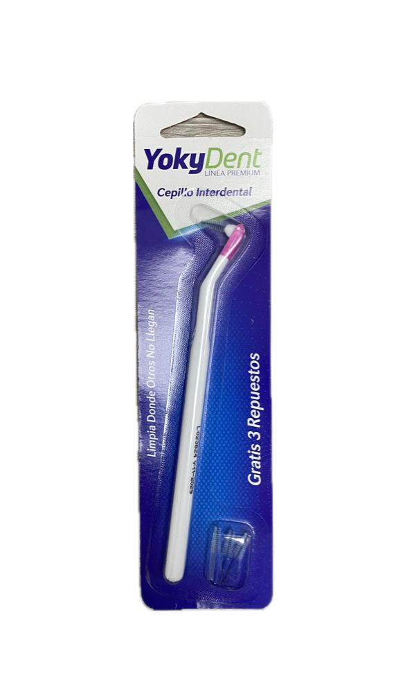 CEPILLO INTERPROXIMAL+3 REPUESTOS YOKYDENT CAJA X 1 UNIDAD 