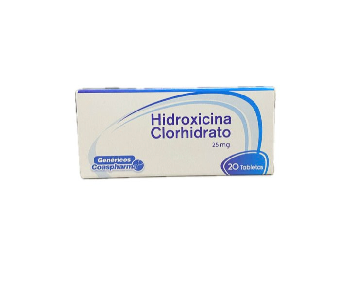 HIDROXICINA 25 MG CAJA X 20 TABLETAS COASPHARMA 