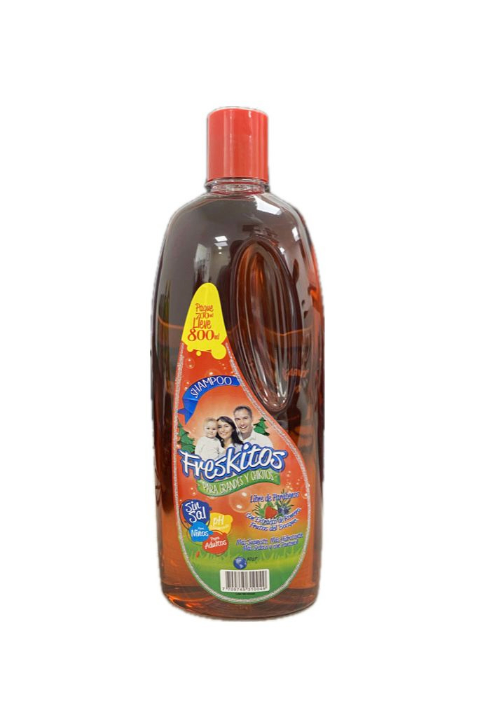 SHAMPOO FRESKITOS CON EXTRACTO DE ROMERO FRUTOS DEL BOSQUE FRASCO X 800 ML 
