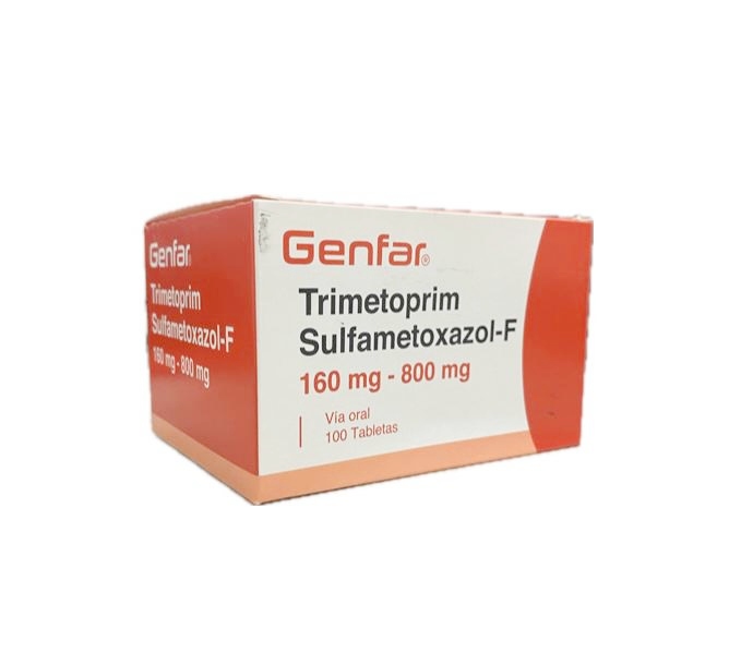 TRIMETOPRIM+SULFAMETOXAZOL-F 160MG/800MG CAJA X 100 TABLETAS GENFAR 