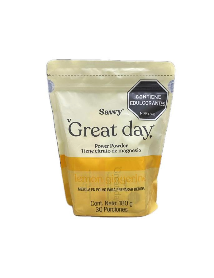 GREAT DAY POWER POWDER LEMON GINGERINE DOYPACK X 180 G SAVVY