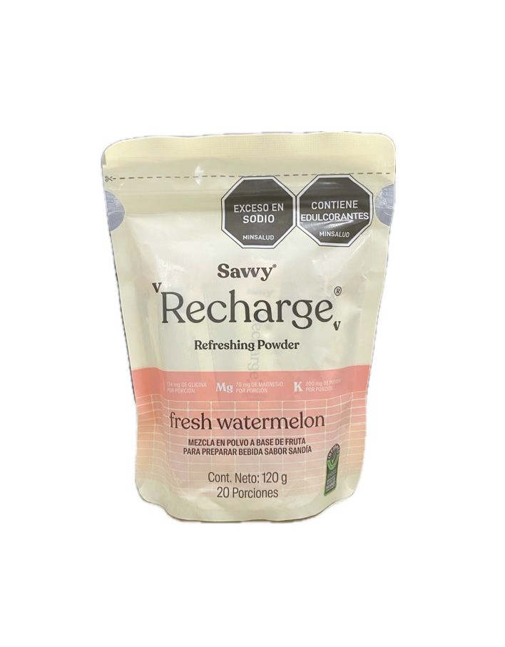 RECHARGE REFRESHING POWDER FRESH WATERMELON DOYPACK X 120 G SAVVY