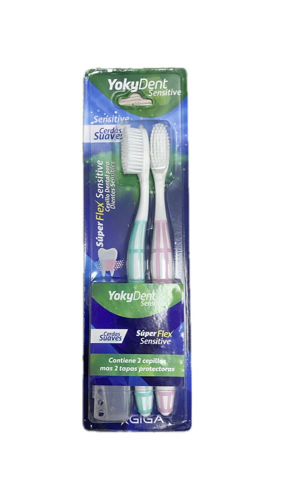 CEPILLO DENTAL SUPER FLEX SENSITIVE CERDAS SUAVES YOKYDENT CAJA X 2 UNDS