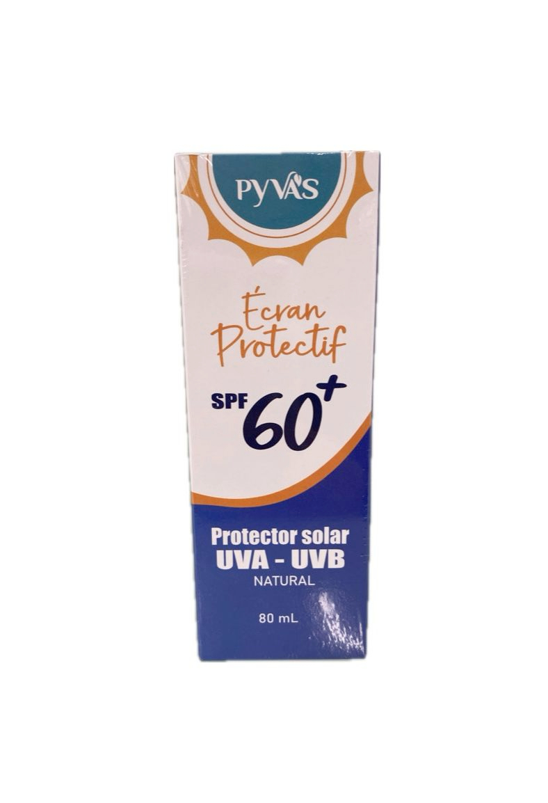 PROTECTOR SOLAR 60 + SPF PYVAS NATURAL FRASCO X 60 ML 
