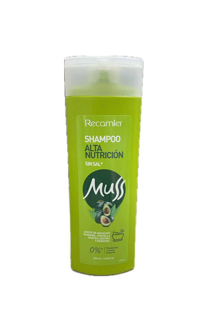 SHAMPOO MUSS ALTA NUTRICION FRASCO X 400 ML 