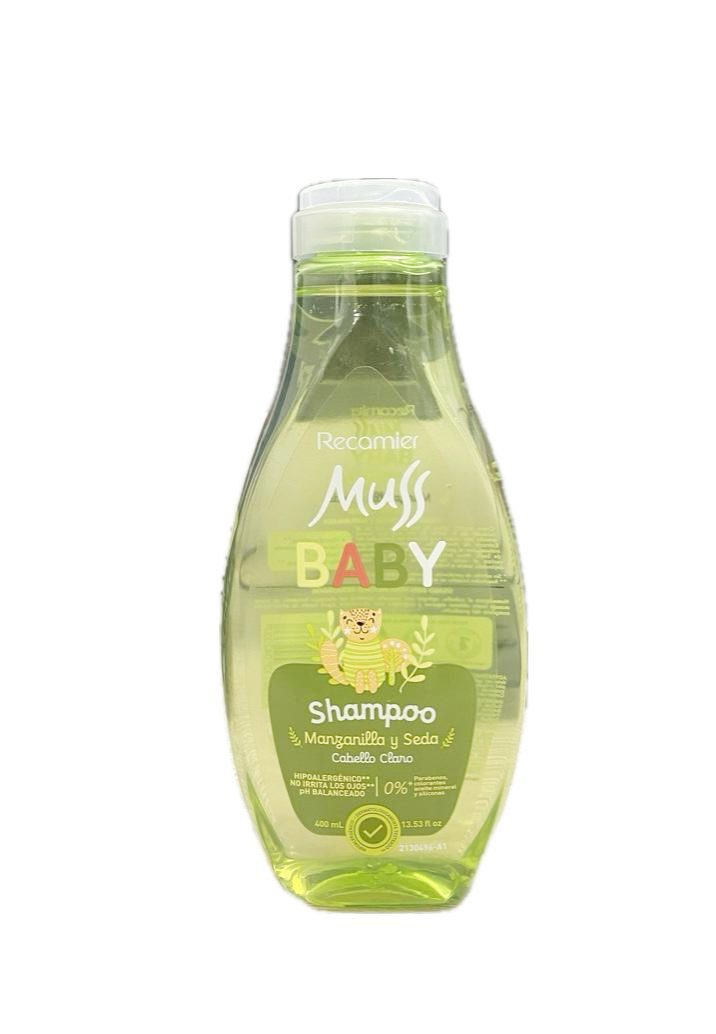 SHAMPOO MUSS BABY ROMERO Y SEDA CABELLO OSCURO FRASCO X 400 ML 