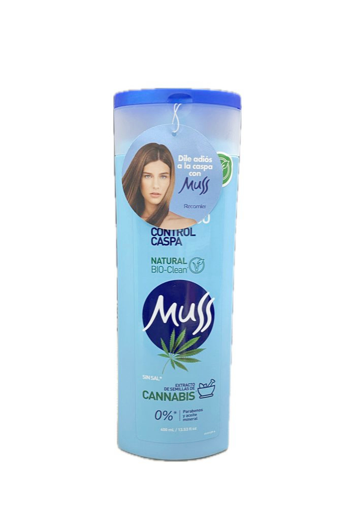 SHAMPOO MUSS CONTROL CASPA CANNABIS FRASCO X 400 ML 