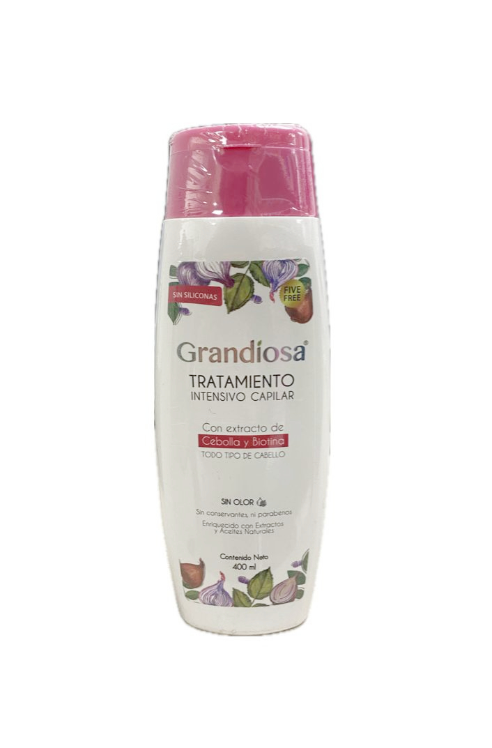 TRATAMIENTO GRANDIOSA CON EXTRACTO DE CEBOLLA Y BIOTINA FRASCO X  400 ML 