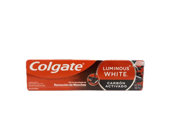 CREMA DENTAL COLGATE LUMINOUS WHITE  CARBON ACTIVADO TUBO X 75 ML 