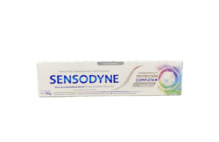 CREMA DENTAL SENSODYNE PROTECCIÓN COMPLETA+ EXTRA-BLANQUEADOR TUBO X 90 GR