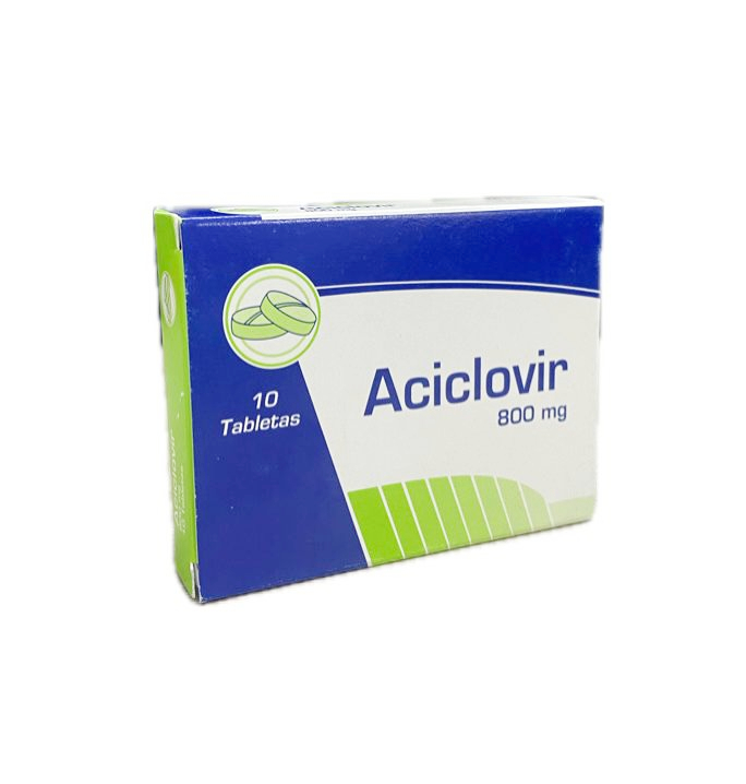ACICLOVIR 800 MG CAJA X 10 TABLETAS COASPHARMA 