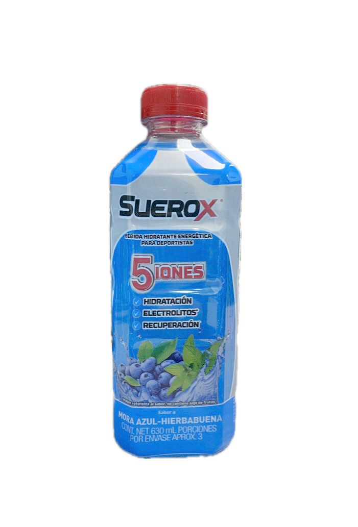 SUEROX 5IONES MORA AZUL-HIERBA BUENA FRASCO X 630 ML