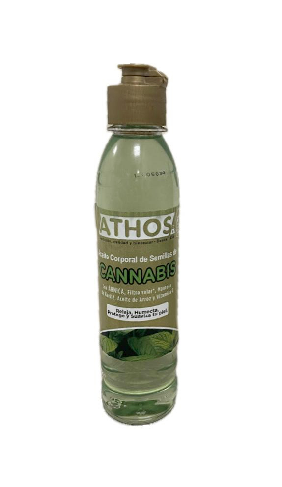 ACEITE CORPORAL DE SEMILLAS DE CANNABIS ATHOS FRASCO X 250 ML 