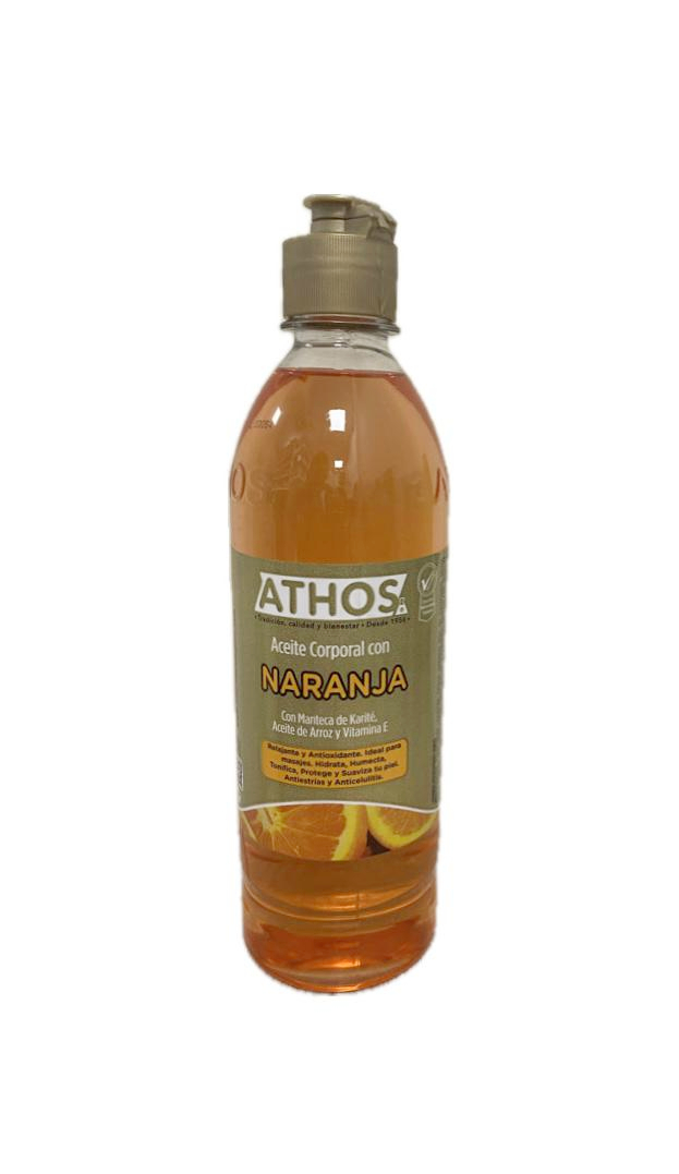 ACEITE CORPORAL ATHOS CON NARANJA FRASCO X 500 ML